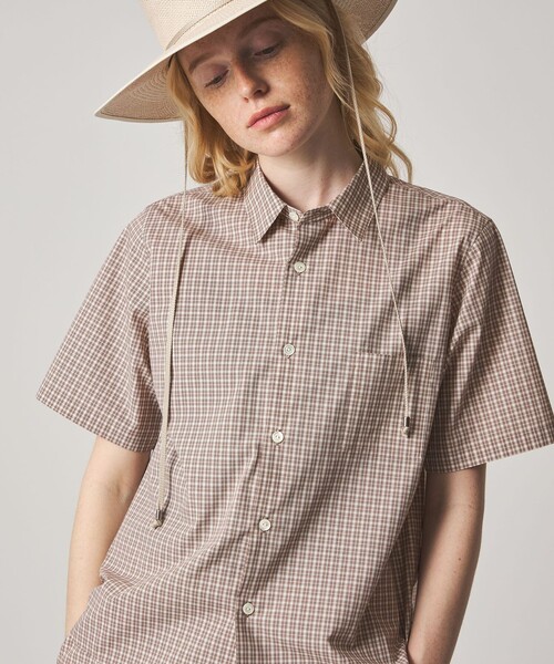 Steven Alan(スティーブンアラン)の「<Steven Alan>チェック ショートスリーブ シャツ(シャツ/ブラウス・レディース・ブラック/ベージュ・S/M)」の5枚目の写真