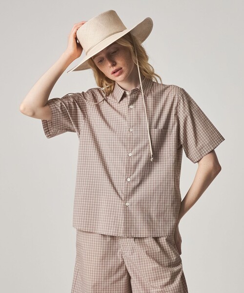 Steven Alan(スティーブンアラン)の「<Steven Alan>チェック ショートスリーブ シャツ(シャツ/ブラウス・レディース・ブラック/ベージュ・S/M)」の6枚目の写真