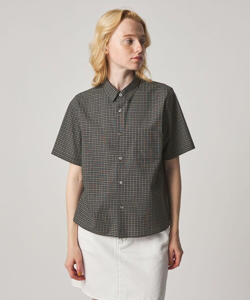Steven Alan(スティーブンアラン)の「<Steven Alan>チェック ショートスリーブ シャツ(シャツ/ブラウス・レディース・ブラック/ベージュ・S/M)」の7枚目の写真