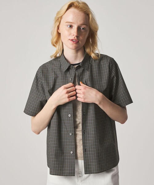 Steven Alan(スティーブンアラン)の「<Steven Alan>チェック ショートスリーブ シャツ(シャツ/ブラウス・レディース・ブラック/ベージュ・S/M)」の8枚目の写真