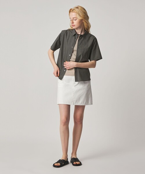 Steven Alan(スティーブンアラン)の「<Steven Alan>チェック ショートスリーブ シャツ(シャツ/ブラウス・レディース・ブラック/ベージュ・S/M)」の9枚目の写真