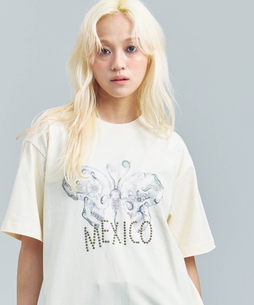 JACKROSE(ジャックローズ)の「JE STUDS PRINT TEE(Tシャツ/カットソー・メンズ・ナチュラル/ブラック/オートミール・M/L/XL)」の3枚目の写真
