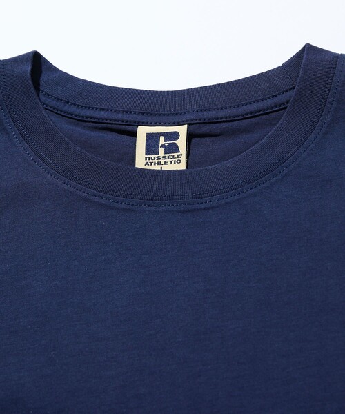 Russell Athletic(ラッセルアスレティック)の「限定展開 RUSSELL ATHLETIC×FREAK'S STORE ラッセル アスレチック 別注 プレミアム ワイド クルーネック Tシャツ カットソー 半袖 シルケット(Tシャツ/カットソー・メンズ・ホワイト/ネイビー/サックスブルー/ブラック・SMALL/MEDIUM/LARGE)」の22枚目の写真