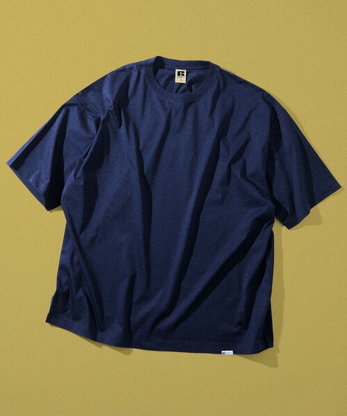 Russell Athletic(ラッセルアスレティック)の「限定展開 RUSSELL ATHLETIC×FREAK'S STORE ラッセル アスレチック 別注 プレミアム ワイド クルーネック Tシャツ カットソー 半袖 シルケット(Tシャツ/カットソー・メンズ・ホワイト/ネイビー/サックスブルー/ブラック・SMALL/MEDIUM/LARGE)」の4枚目の写真