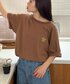 CIAOPANIC TYPY（チャオパニックティピー）の「【UNISEX】ピンボーダーワンポイント刺繍ロゴTシャツ（Tシャツ/カットソー・MEDIUM）」