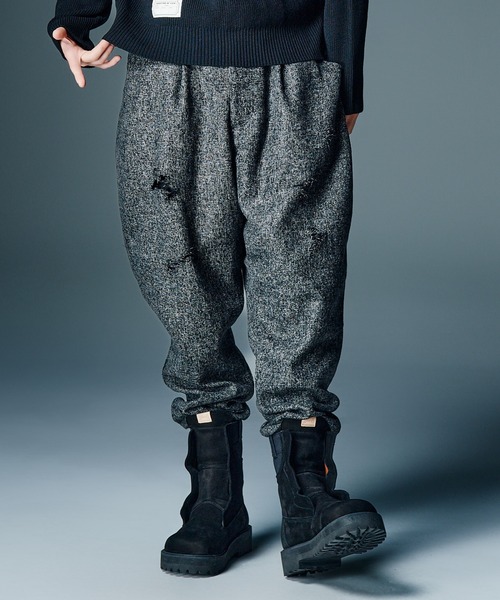glamb(グラム)の「Tweed Jogger Pants / ツイードジョガーパンツ(その他パンツ・メンズ・グレー/ブラウン・S/M/L)」の2枚目の写真
