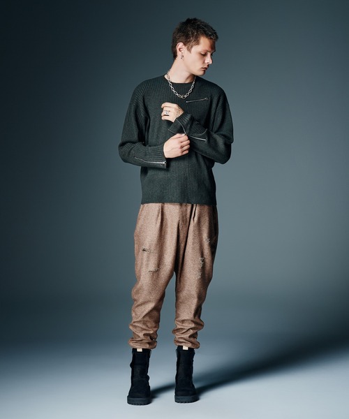 glamb(グラム)の「Tweed Jogger Pants / ツイードジョガーパンツ(その他パンツ・メンズ・グレー/ブラウン・S/M/L)」の14枚目の写真