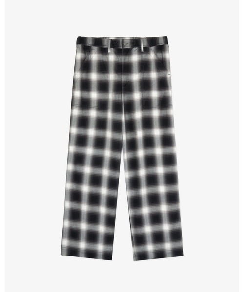FRONT 11201(フロントワンワントゥーオーワン)の「Easy Fatigue Pants/ Ombre Check Rayon Gabardine(その他パンツ・メンズ・ブラック・S/M/L/XL)」の1枚目の写真
