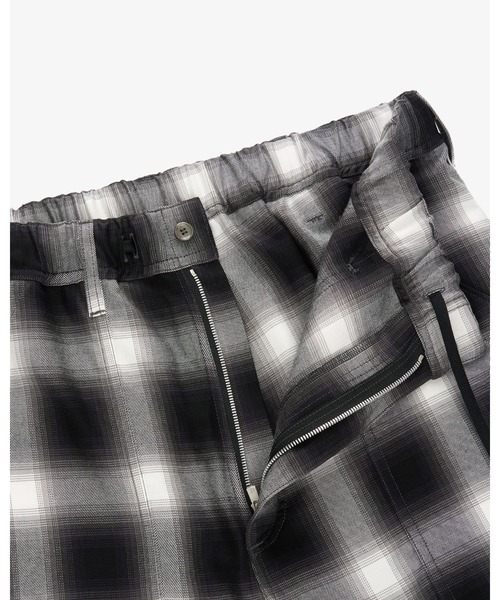 FRONT 11201(フロントワンワントゥーオーワン)の「Easy Fatigue Pants/ Ombre Check Rayon Gabardine(その他パンツ・メンズ・ブラック・S/M/L/XL)」の3枚目の写真