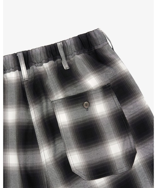 FRONT 11201(フロントワンワントゥーオーワン)の「Easy Fatigue Pants/ Ombre Check Rayon Gabardine(その他パンツ・メンズ・ブラック・S/M/L/XL)」の4枚目の写真