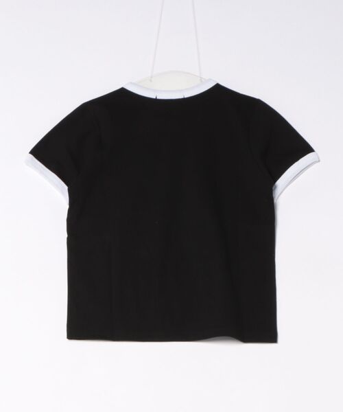 a.p.o.v.(エーピーオービー)の「a.p.o.v. クロップド丈ギンガムチェック柄フラワーワッペンY2KプリントリンガーTシャツ(レディース)(Tシャツ/カットソー・レディース・ブラック/グレー/ホワイト・ONESIZE)」の4枚目の写真