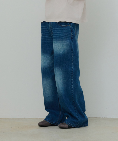 DESIRED(デシレッド)の「ウォッシングワイドデニム-FASK2301B0N(デニムパンツ・レディース・ブルー・MEDIUM/LARGE/X-LARGE)」の6枚目の写真