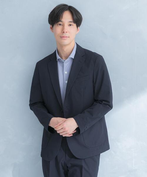 URBAN RESEARCH DOORS（アーバンリサーチドアーズ）の「LIFE STYLE TAILOR　シアサッカーストレッチジャケット（その他アウター・メンズ・ネイビー/グレー/ベージュ・X-LARGE/LARGE/SMALL/MEDIUM）」の3枚目の写真