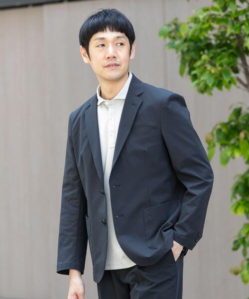 URBAN RESEARCH DOORS（アーバンリサーチドアーズ）の「LIFE STYLE TAILOR　シアサッカーストレッチジャケット（その他アウター・メンズ・ネイビー/グレー/ベージュ・X-LARGE/LARGE/SMALL/MEDIUM）」の11枚目の写真