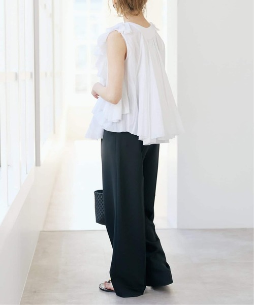 Spick & Span(スピックアンドスパン)の「《一部店舗+WEB限定 / 追加》AAYUSHI / アユーシ レイヤードラッフル ブラウス(シャツ/ブラウス・レディース・ブラック/ホワイト・FREE)」の13枚目の写真
