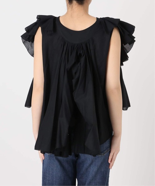 Spick & Span(スピックアンドスパン)の「《一部店舗+WEB限定 / 追加》AAYUSHI / アユーシ レイヤードラッフル ブラウス(シャツ/ブラウス・レディース・ブラック/ホワイト・FREE)」の17枚目の写真