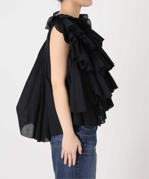 Spick & Span(スピックアンドスパン)の「《一部店舗+WEB限定 / 追加》AAYUSHI / アユーシ レイヤードラッフル ブラウス(シャツ/ブラウス・レディース・ブラック/ホワイト・FREE)」の18枚目の写真