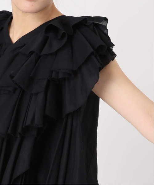 Spick & Span(スピックアンドスパン)の「《一部店舗+WEB限定 / 追加》AAYUSHI / アユーシ レイヤードラッフル ブラウス(シャツ/ブラウス・レディース・ブラック/ホワイト・FREE)」の19枚目の写真