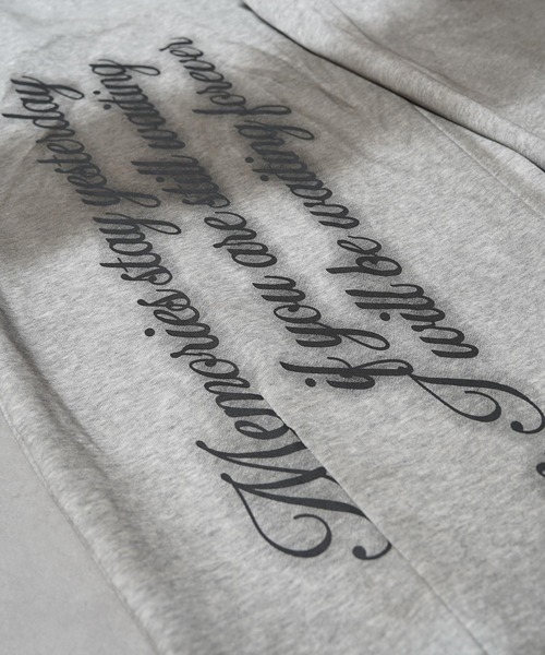 1111clothing(ワンフォークロージング)の「スプレー加工 ワイドスウェットパンツ / Spray-Printed Wide Sweatpants(スウェットパンツ・メンズ・ブラック/グレー・M/S)」の18枚目の写真