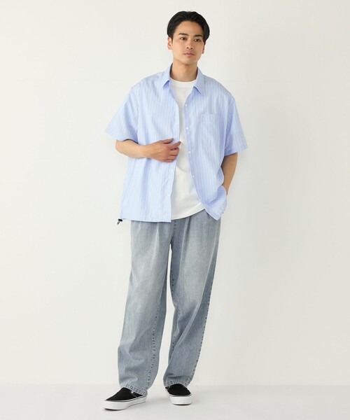 SHIPS Colors(シップス カラーズ)の「【WEB限定】SHIPS Colors:ストライプ ボックス シャツ◇(シャツ/ブラウス・メンズ・ネイビー/イエロー/ブルー・MEDIUM/X-LARGE/LARGE)」の19枚目の写真