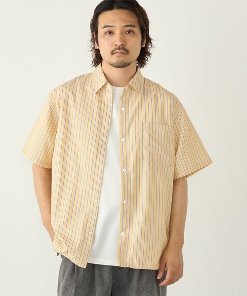 SHIPS Colors(シップス カラーズ)の「【WEB限定】SHIPS Colors:ストライプ ボックス シャツ◇(シャツ/ブラウス・メンズ・ネイビー/イエロー/ブルー・MEDIUM/X-LARGE/LARGE)」の21枚目の写真