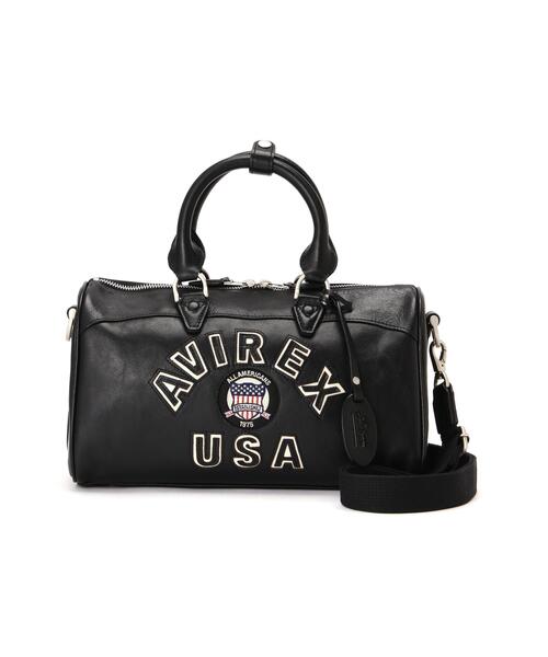 AVIREX(アヴィレックス)の「VARSITY LEATHER MINI DUFFLE BAG/バーシティーミニダッフルバッグ(トートバッグ・レディース・ブラック・F)」の10枚目の写真