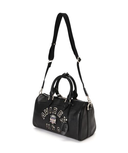 AVIREX(アヴィレックス)の「VARSITY LEATHER MINI DUFFLE BAG/バーシティーミニダッフルバッグ(トートバッグ・レディース・ブラック・F)」の12枚目の写真