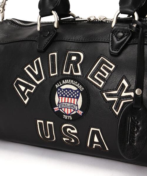 AVIREX(アヴィレックス)の「VARSITY LEATHER MINI DUFFLE BAG/バーシティーミニダッフルバッグ(トートバッグ・レディース・ブラック・F)」の15枚目の写真