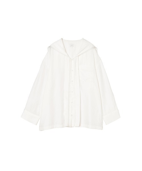 MANOF(マノフ)の「SAILOR COLLAR LOOSE SHIRT(シャツ/ブラウス・レディース・ブラック/ホワイト・F)」の21枚目の写真