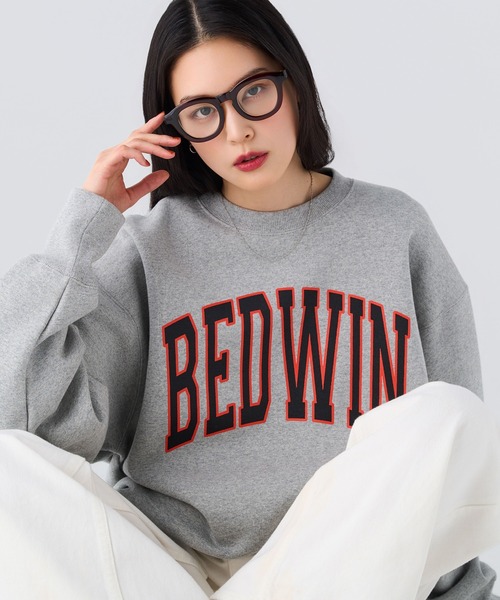 BEDWIN & THE HEARTBREAKERS(ベドウィン アンド ザ ハートブレイカーズ)の「L/S VARSITY SWEATSHIRT "Varsity"(スウェット・メンズ・ライトグレー/グレー/チャコール/ブラック・SMALL/MEDIUM/LARGE/XX-LARGE/X-LARGE)」の1枚目の写真