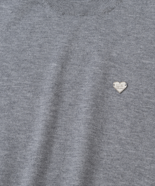 KNITTED（ニッティド）の「(W) ベーシックエッセンシャルウォッシャブルラウンド半袖ニット グレー（ニット/セーター・レディース・その他・FREE）」の3枚目の写真