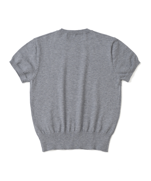 KNITTED（ニッティド）の「(W) ベーシックエッセンシャルウォッシャブルラウンド半袖ニット グレー（ニット/セーター・レディース・その他・FREE）」の8枚目の写真