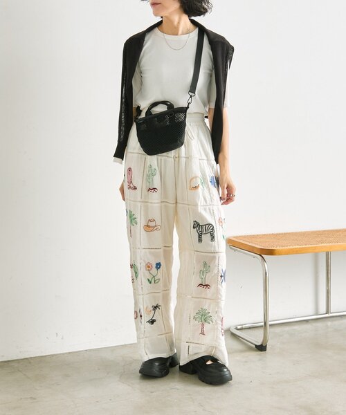 ear PAPILLONNER（イアパピヨネ）の「【ouchi/ほし企画】ミニダイヤメッシュ2WAYトートバッグ/ショルダーバッグ（ショルダーバッグ・レディース・ブラック/レッド/カーキ・FREE）」の11枚目の写真