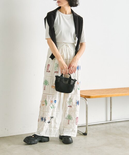 ear PAPILLONNER（イアパピヨネ）の「【ouchi/ほし企画】ミニダイヤメッシュ2WAYトートバッグ/ショルダーバッグ（ショルダーバッグ・レディース・ブラック/レッド/カーキ・FREE）」の15枚目の写真