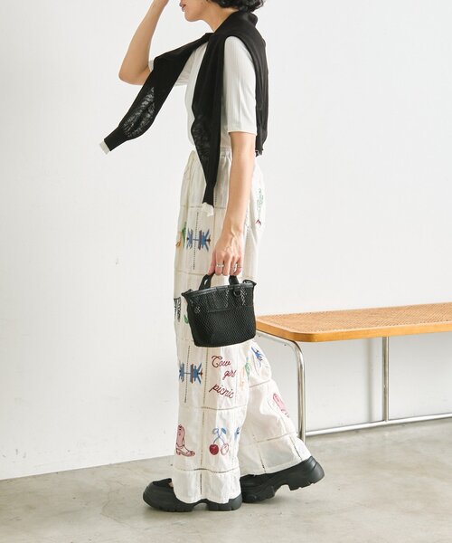 ear PAPILLONNER（イアパピヨネ）の「【ouchi/ほし企画】ミニダイヤメッシュ2WAYトートバッグ/ショルダーバッグ（ショルダーバッグ・レディース・ブラック/レッド/カーキ・FREE）」の16枚目の写真