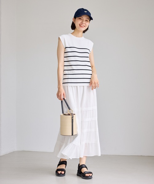 ROPE' PICNIC（ロペピクニック）の「コットンツイル刺繍キャップ/抗菌防臭（キャップ・レディース・キナリ/ピンク/ネイビー・FREE）」の7枚目の写真
