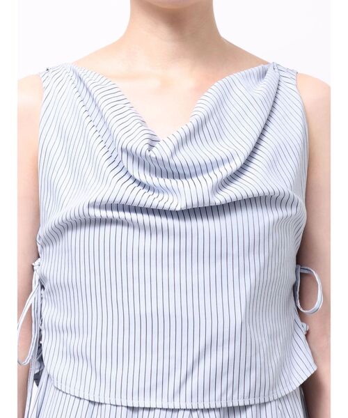 LAGUNAMOON(ラグナムーン)の「ストライプドレープフレアワンピース 【夏服】(ワンピース・レディース・ホワイト/イエロー/ブルー・MEDIUM/SMALL)」の19枚目の写真