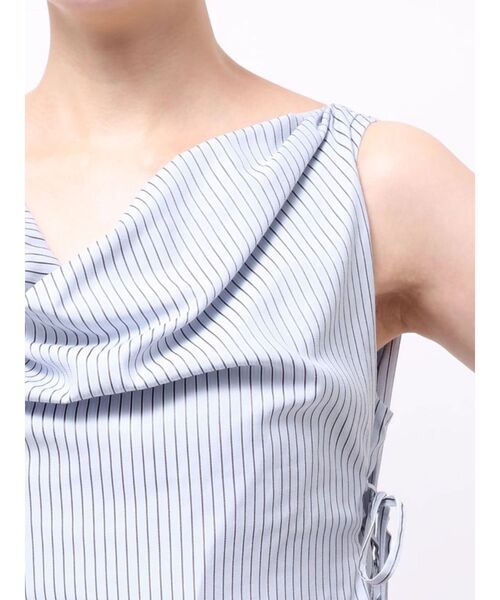 LAGUNAMOON(ラグナムーン)の「ストライプドレープフレアワンピース 【夏服】(ワンピース・レディース・ホワイト/イエロー/ブルー・MEDIUM/SMALL)」の20枚目の写真