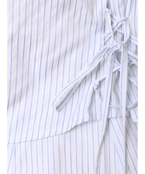 LAGUNAMOON(ラグナムーン)の「ストライプドレープフレアワンピース 【夏服】(ワンピース・レディース・ホワイト/イエロー/ブルー・MEDIUM/SMALL)」の22枚目の写真
