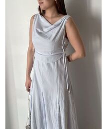 LAGUNAMOON | ストライプドレープフレアワンピース 【夏服】(ワンピース)