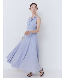 LAGUNAMOON | ストライプドレープフレアワンピース 【夏服】(ワンピース)