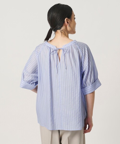 A DAY IN THE LIFE UNITED ARROWS(アデイインザライフユナイテッドアローズ)の「ラグラン 2WAYブラウス <A DAY IN THE LIFE>(シャツ/ブラウス・レディース・ライトブルー/ライトピンク/ネイビー・FREE)」の5枚目の写真