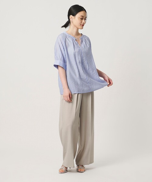 A DAY IN THE LIFE UNITED ARROWS(アデイインザライフユナイテッドアローズ)の「ラグラン 2WAYブラウス <A DAY IN THE LIFE>(シャツ/ブラウス・レディース・ライトブルー/ライトピンク/ネイビー・FREE)」の6枚目の写真