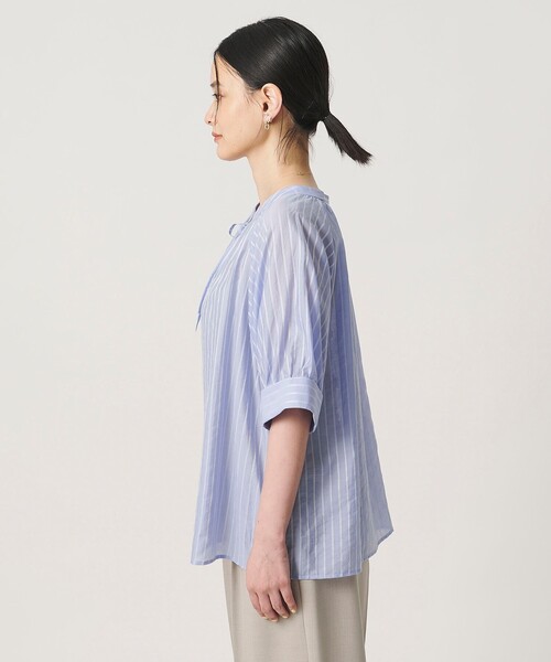 A DAY IN THE LIFE UNITED ARROWS(アデイインザライフユナイテッドアローズ)の「ラグラン 2WAYブラウス <A DAY IN THE LIFE>(シャツ/ブラウス・レディース・ライトブルー/ライトピンク/ネイビー・FREE)」の8枚目の写真
