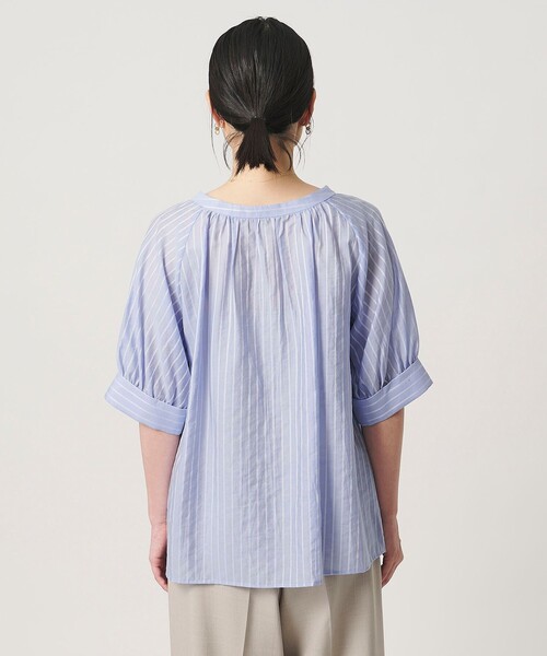 A DAY IN THE LIFE UNITED ARROWS(アデイインザライフユナイテッドアローズ)の「ラグラン 2WAYブラウス <A DAY IN THE LIFE>(シャツ/ブラウス・レディース・ライトブルー/ライトピンク/ネイビー・FREE)」の9枚目の写真