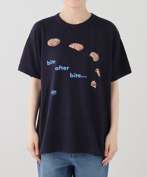 Ophrys(オフリス)の「Ophrys/オフリス bite after bite Tee OP26SS06(Tシャツ/カットソー・レディース・ネイビー/ホワイト・FREE)」の2枚目の写真