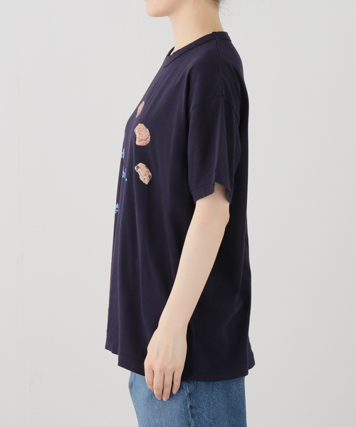 Ophrys(オフリス)の「Ophrys/オフリス bite after bite Tee OP26SS06(Tシャツ/カットソー・レディース・ネイビー/ホワイト・FREE)」の3枚目の写真