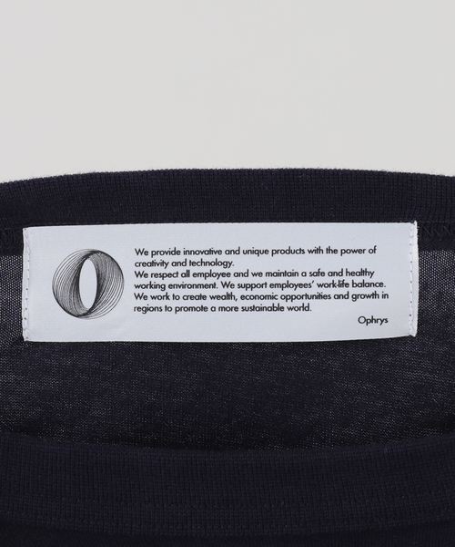 Ophrys(オフリス)の「Ophrys/オフリス bite after bite Tee OP26SS06(Tシャツ/カットソー・レディース・ネイビー/ホワイト・FREE)」の7枚目の写真