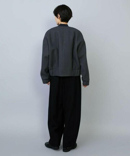 MOGA(モガ)の「スポンディッシュボンディングショートコート(その他アウター・レディース・チャコールグレー/ダークネイビー・2/3)」の15枚目の写真