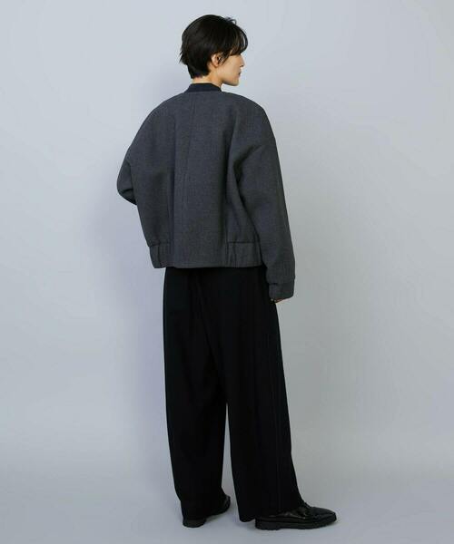 MOGA(モガ)の「スポンディッシュボンディングショートコート(その他アウター・レディース・チャコールグレー/ダークネイビー・2/3)」の17枚目の写真